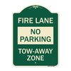Signmission Fire Lane No Parking Tow-Away Zone Heavy-Gauge Aluminum Architectural Sign, 24" x 18", G-1824-23992 A-DES-G-1824-23992